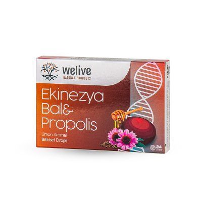 WELIVE EKİNEZYA BAL & PROPOLİS LİMON AROMALI BİTKİSEL PASTİL