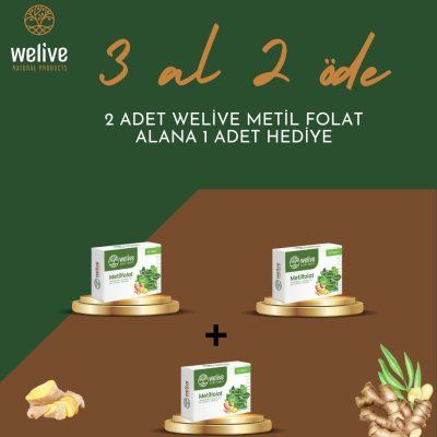 WELIVE FOLİK ASİT- METİLFOLAT 3 AL 2 ÖDE