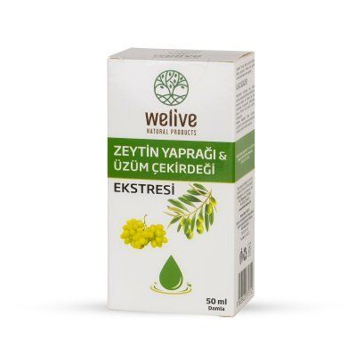 WELIVE ZEYTİN YAPRAĞI VE ÜZÜM ÇEKİRDEĞİ EKTSRESİ 50 ML