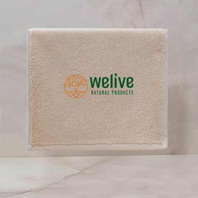 WELIVE NAKIŞLI 50X90 BAMBU HAVLU (VİZON)