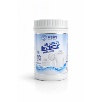 WeLive Limon Özlü Toz Çamaşır Temizleyici/Beyazlar İçin 1000 gr