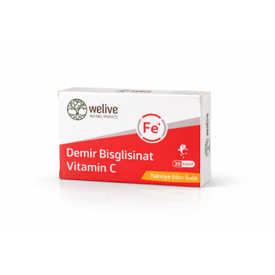 WeLive Demir Bisglisinat 30 Kapsül