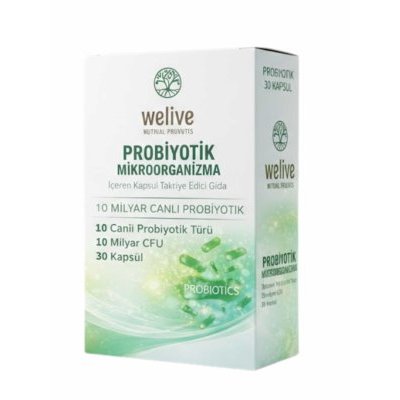 WELIVE Probiyotik Mikroorganizma 30 Kapsül