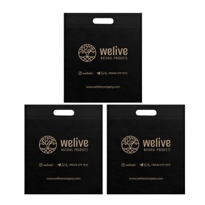 WELIVE BÜYÜK BOY BEZ ÇANTA 3’LÜ SET 30*35