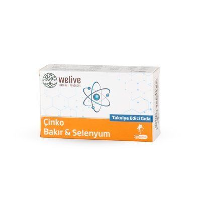WELIVE Çinko & Bakır & Selenyum Takviye Edici Gıda 30 Kapsül