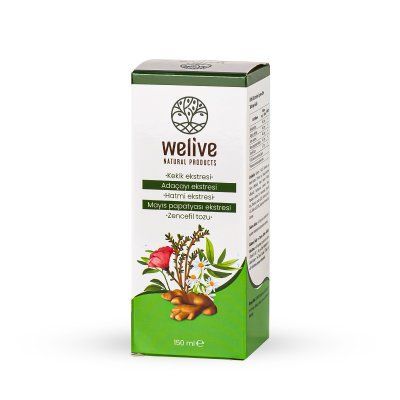 WELIVE KEKİK EKSTRESİ, HATMİ EKSTRESİ,ADAÇAYI EKSTRESİ İÇEREN TAKVİYE EDİCİ GIDA 150 ML