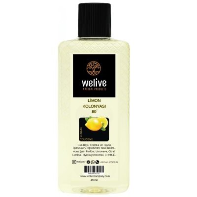 WELIVE LİMON KOLONYASI 400 ML 80 DERECE