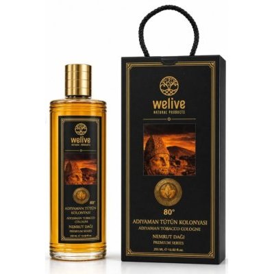 Welive Adıyaman Tütün Kolonyası – Premium Seri Cam Şişe, İpli Özel Kutu, 250 ML / 80°