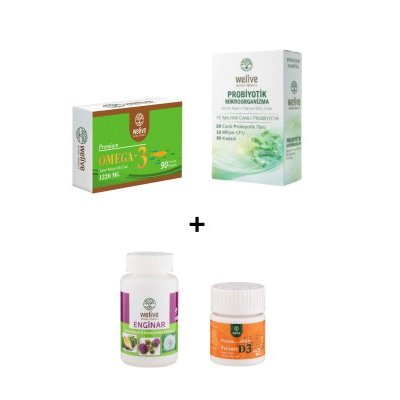 WELIVE OMEGA 3 SOFTGEL & PROBİYOTİK ALANA ENGİNAR VE D3 TABLET HEDİYE