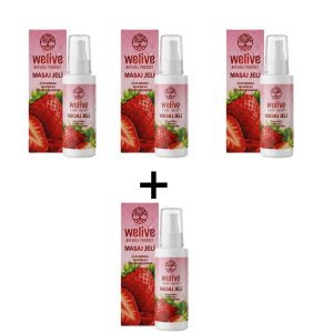 WELIVE ÇİLEK AROMALI MASAJ JELİ 3 ALANA 1 BEDAVA