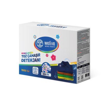 WeLive Limon Özlü Toz Çamaşır Temizleyici/Renkliler İçin 1000 gr